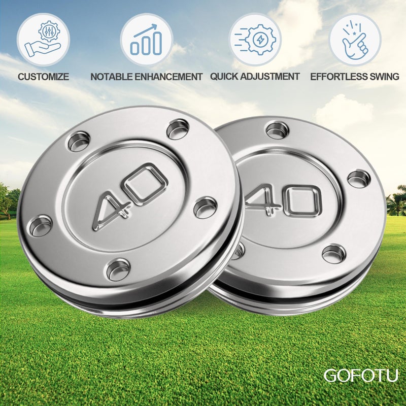Gofotu 2pcs 40g Golf Custom Weights Compatible with Titleist Scotty Cameron Golf Club Putters Newport No Painting (2pcs 40g) - Image 4